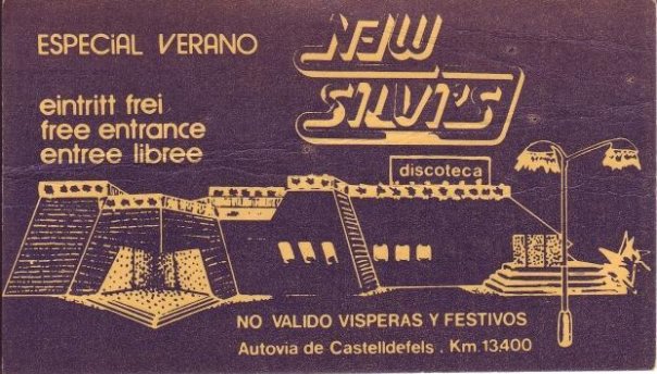 Flyer especial de verano de la discoteca New Silvi's de Gav Mar
